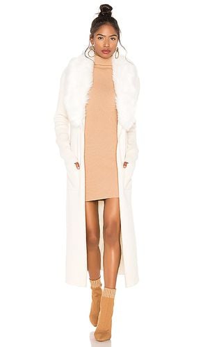 Lombardi Faux Fur Long Cardigan in Ivory. - size L (also in M, S, XL, XS) - Show Me Your Mumu - Modalova