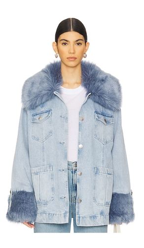 Copenhagen Faux Fur Jacket in Blue. - size M (also in S, XL, XS) - Show Me Your Mumu - Modalova