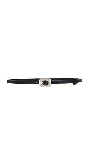 Mini Square Buckle Belt in Black - SHASHI - Modalova