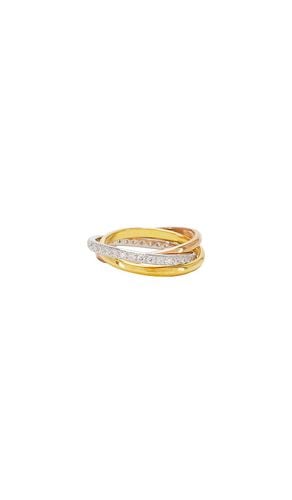 Vera Pave Ring in Metallic Gold,Metallic Silver. - size 5 (also in 6, 7, 8) - SHASHI - Modalova