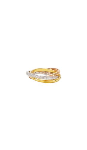 Vera Pave Ring in Metallic Gold,Metallic Silver. - size 5 (also in 6, 8) - SHASHI - Modalova