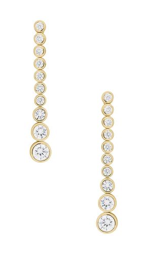Bezel Diamond Drop Earring in - SHASHI - Modalova