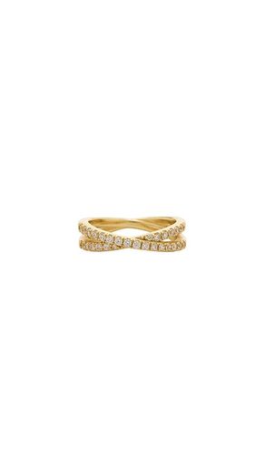 Staci Double Pave Ring in Metallic . - size 5 (also in 6, 7, 8) - SHASHI - Modalova