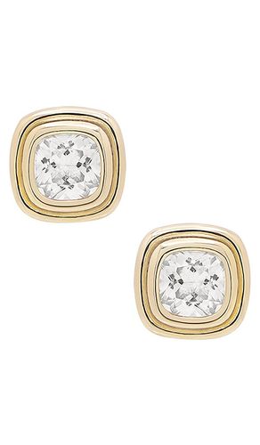 Cushion Bezel Stud in Metallic - SHASHI - Modalova