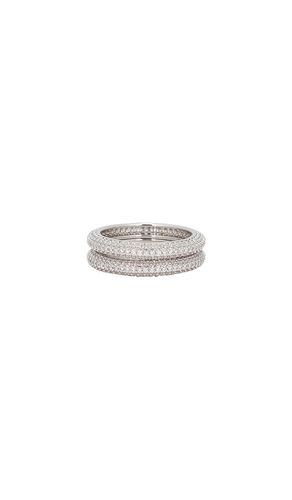 Micro Pave Ring Set in Metallic . - size 7 (also in 8) - SHASHI - Modalova