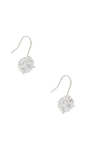 Caroline drop earring in color metallic silver size all - SHASHI - Modalova