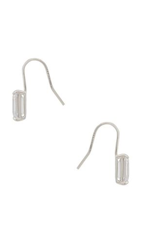 Emerald Baguette French Hook Earring in - SHASHI - Modalova