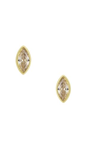 Marquise bezel stud in color metallic size all - SHASHI - Modalova