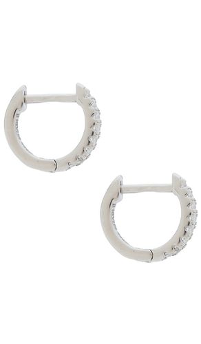 Micro pave huggie earrings in color metallic size all - SHASHI - Modalova