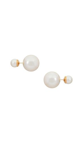 Pendientes de perlas dobles en color ivory talla all en - Ivory. Talla all - SHASHI - Modalova