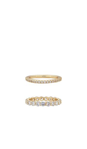 Conjunto de anillos vroom en color oro metálico talla 6 en - Metallic Gold. Talla 6 (también en 5, 7, 8) - SHASHI - Modalova