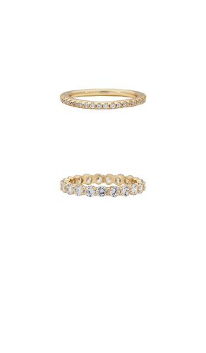 Conjunto de anillos vroom en color oro metálico talla 6 en - Metallic Gold. Talla 6 (también en 5, 7) - SHASHI - Modalova