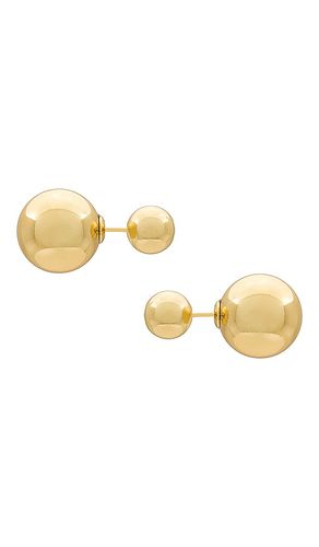 Double ball earring en color oro metálico talla all en - Metallic Gold. Talla all - SHASHI - Modalova