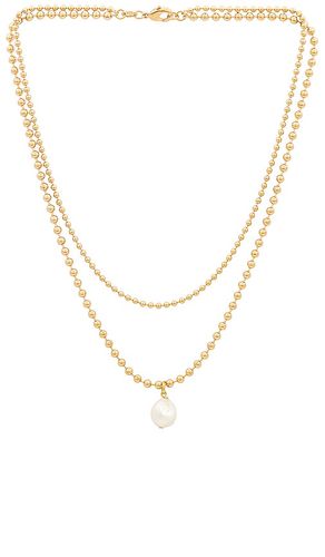 Collar de perlas en capas en color oro metálico talla all en - Metallic Gold. Talla all - SHASHI - Modalova
