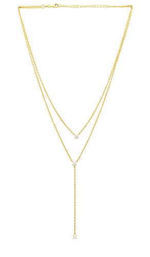 Collar lariat con niveles en color oro metálico talla all en - Metallic Gold. Talla all - SHASHI - Modalova