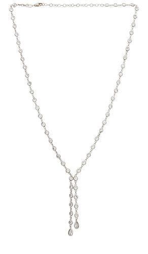 Bezel lariat necklace in color metallic size all - SHASHI - Modalova