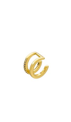 Jade pave ear cuff en color oro metálico talla all en - Metallic Gold. Talla all - SHASHI - Modalova