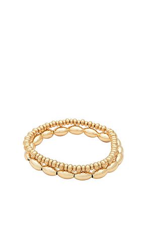 Conjunto de pulseras indah en color oro metálico talla all en - Metallic Gold. Talla all - SHASHI - Modalova
