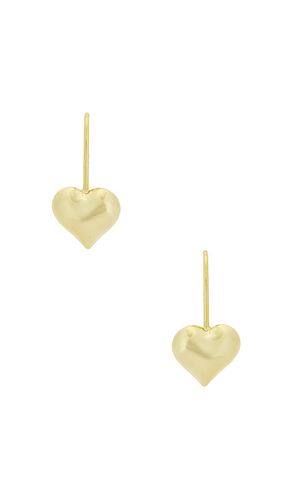 Pendiente french hook heart en color oro metálico talla all en - Metallic Gold. Talla all - SHASHI - Modalova