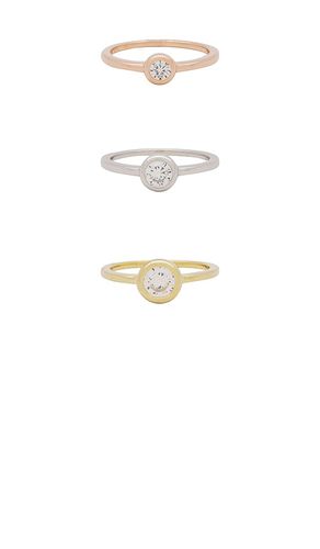 Three Toned Solitaire Ring Set in . Size 6, 7, 8 - SHASHI - Modalova