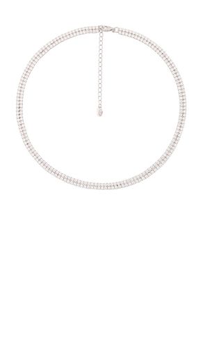 Two Row Tennis Necklace in Metallic Silver - SHASHI - Modalova