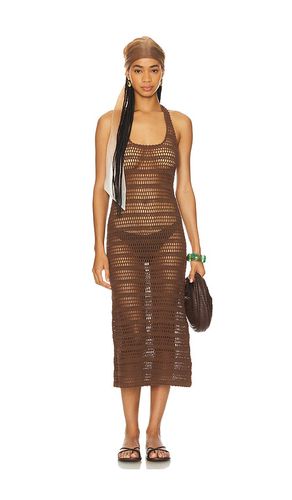 Ria Midi Dress in Brown. - size M (also in L, S, XS) - SHE MADE ME - Modalova