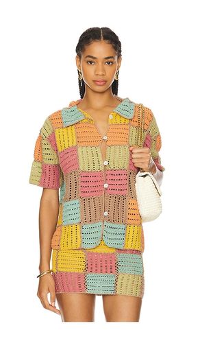 Edith Patchwork Shirt in Tan,Yellow. - size M (also in L, XL, XS) - SHE MADE ME - Modalova