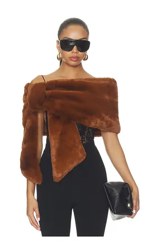 Faux Fur Bow Capelet in - Shushu/Tong - Modalova