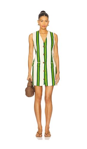Carob Printed Linen Mini Dress in ,Green. - size L (also in S) - SIMONMILLER - Modalova