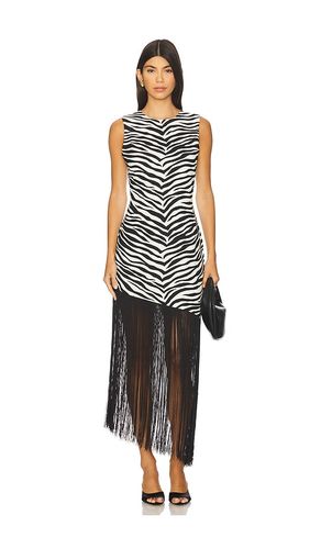 Casablanca Fringe Dress in Black,White. - size M (also in S, XS) - SIMONMILLER - Modalova