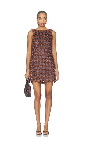Sina Crochet Mini Dress in Brown. - size M (also in S, XS) - SIMONMILLER - Modalova