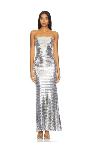 Sculpty Strapless Sequin Dress in Metallic Silver. - size 10 (also in 12, 4) - SIMONMILLER - Modalova
