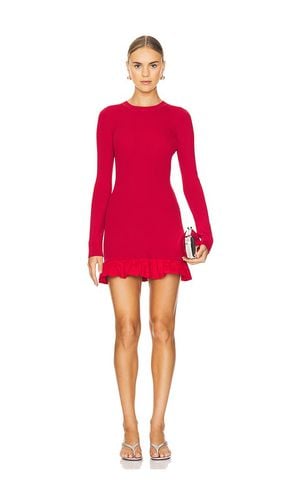 Otto Knit Poplin Combo Dress in Red. - size L (also in S, XS) - Simon Miller - Modalova