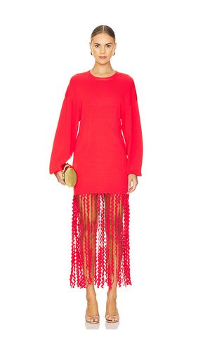 Wallis Knit Fringe Dress in Red. - size M (also in S) - SIMONMILLER - Modalova