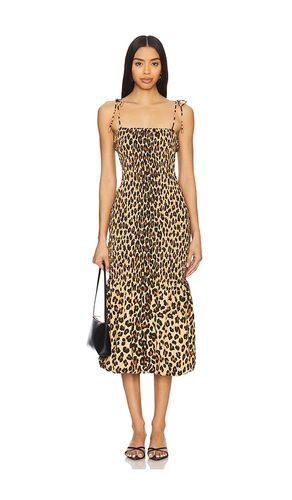 Canto Smocked Poplin Dress in Brown. - size S (also in XL, XS) - SIMONMILLER - Modalova