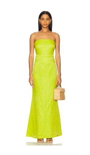 Sculpty Strapless Satin Dress in Yellow,Green. - size 0 (also in 10, 2, 4) - SIMONMILLER - Modalova