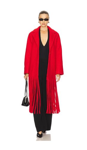 Vero Fringe Coat in Red. - size L (also in M, XS) - SIMONMILLER - Modalova