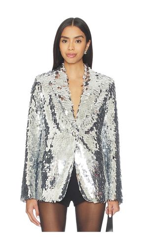 Leon Sequin Blazer in Metallic Silver, grey. - size M (also in XS, XXS) - SIMONMILLER - Modalova
