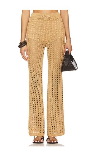 Brisas Crochet Pant in Tan. - size L (also in M, S, XL) - SIMONMILLER - Modalova