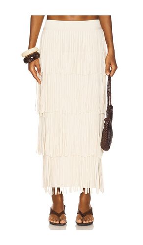 Za Za Knit Fringe Skirt in Cream. - size M (also in S, XS) - SIMONMILLER - Modalova