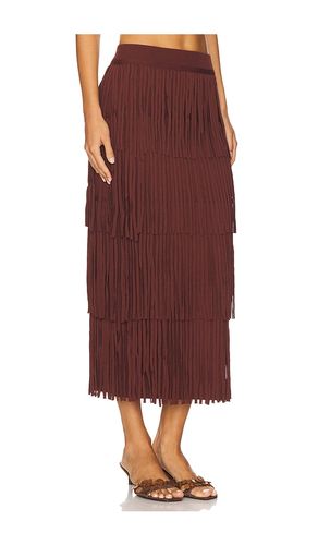 Za Za Knit Fringe Skirt in Brown. - size M (also in S, XL) - SIMONMILLER - Modalova