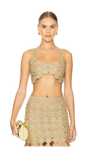 Beep Beep Cropped Top in Metallic Gold. - size L (also in M, S, XS) - Simon Miller - Modalova