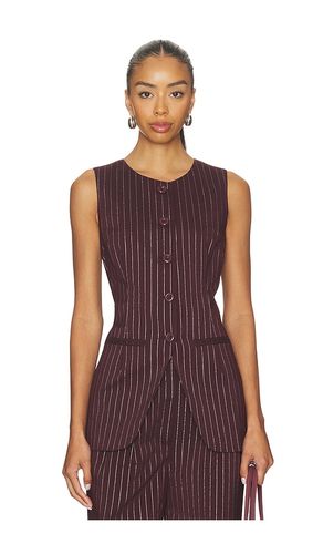 Sabine Pinstripe Vest in Burgundy. - size S (also in XS) - SIMONMILLER - Modalova
