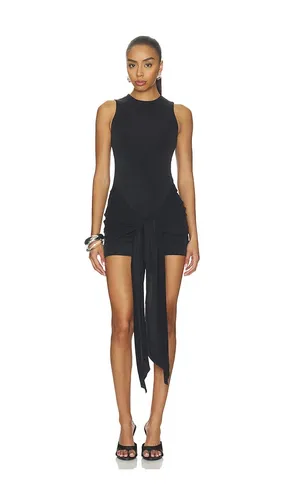 Cupro Jersey Wrap Mini Dress in Black. - size S (also in XS) - SKIMS - Modalova