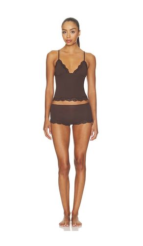Fits Everybody Lace Triangle Cami & Boyshort Set in Brown. - size L (also in M, XL, XXL) - SKIMS - Modalova