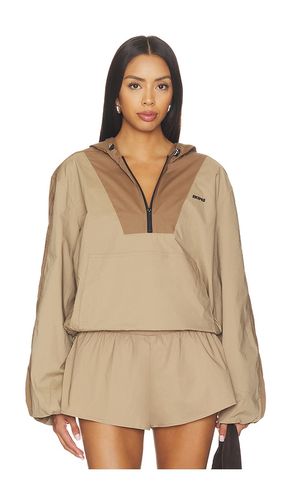Woven Cotton Half Zip Jacket in Beige. - size M (also in S, XS) - SKIMS - Modalova
