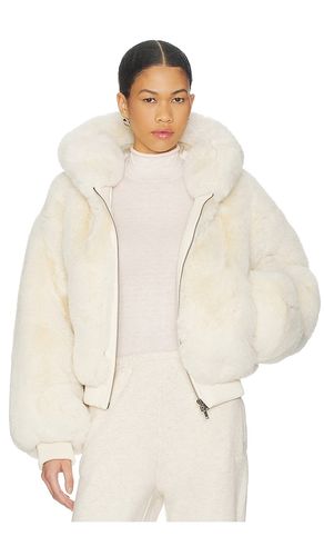 Faux Fur Shrunken Zip Up Jacket in White. - size L (also in M) - SKIMS - Modalova