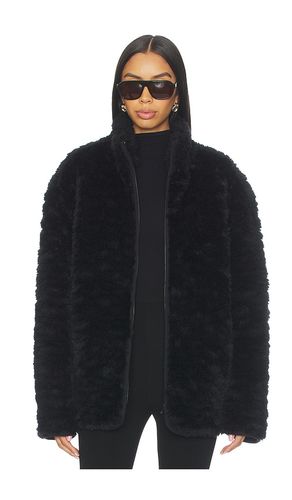 Faux Fur Zip Up Mock Neck Jacket in Black. - size L (also in M) - SKIMS - Modalova