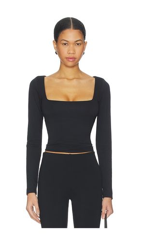 Smooth Layers Square Neck Long Sleeve in Black. - size L (also in M, S, XL, XS) - SKIMS - Modalova