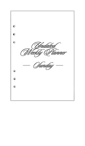 Inserto para carpeta undated weekly planner insert sunday en color blanco talla all - STIL - Modalova